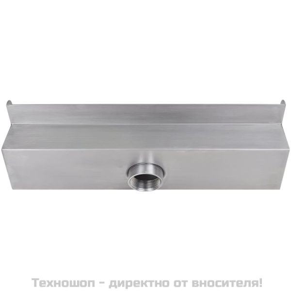 Правоъгълен фонтан за басейн, LED, неръждаема стомана, 45 см