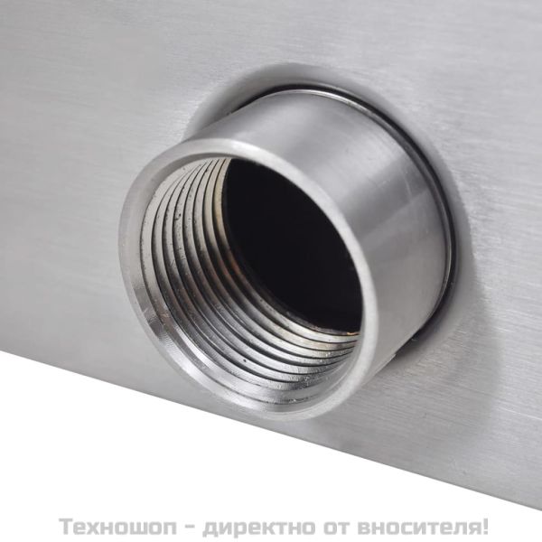 Правоъгълен фонтан за басейн, LED, неръждаема стомана, 45 см