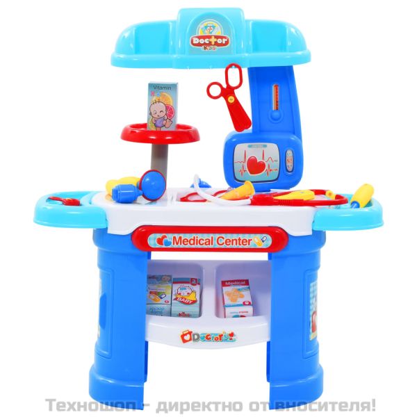 Детски лекарски комплект за игра от 15 части, 38x30x67,5 см