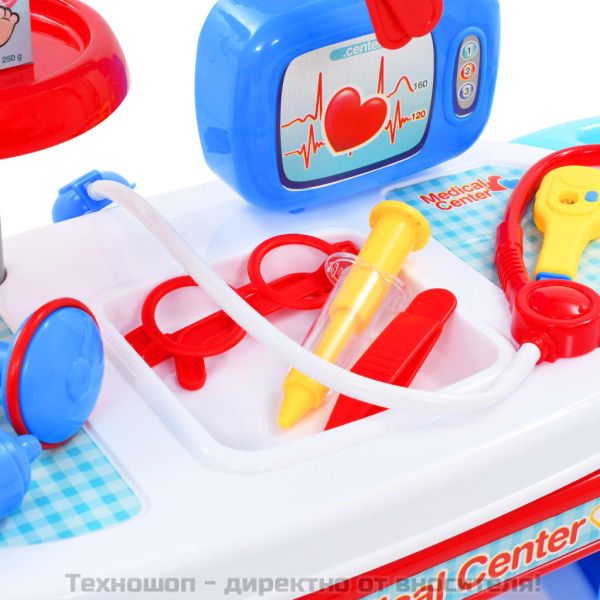 Детски лекарски комплект за игра от 15 части, 38x30x67,5 см