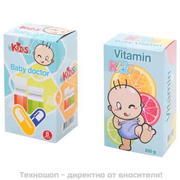 Детски лекарски комплект за игра от 15 части, 38x30x67,5 см