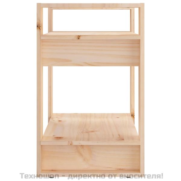 Библиотека/разделител за стая, 60x35x57 см, бор масив