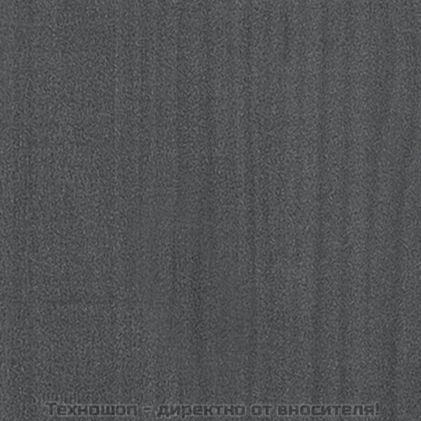 Библиотека разделител за стая, сива, 100x30x71,5 см, бор масив