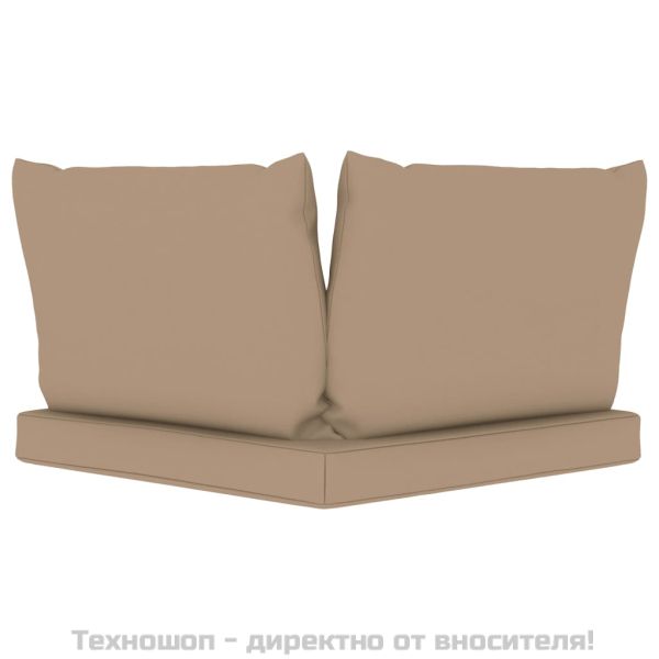 Палетни възглавници, 3 бр, таупе, Оксфорд плат