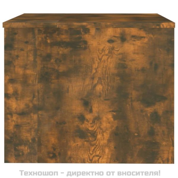 Кафе маса, опушен дъб, 80x50x40 см, инженерно дърво