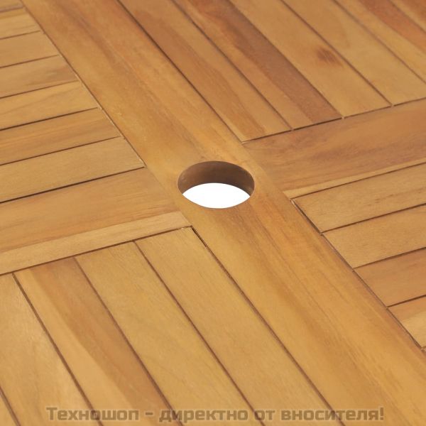 Сгъваема градинска маса 85x85x76 см тиково дърво масив