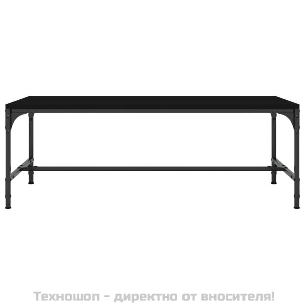 Кафе маса, черна, 80x50x35 см, инженерно дърво