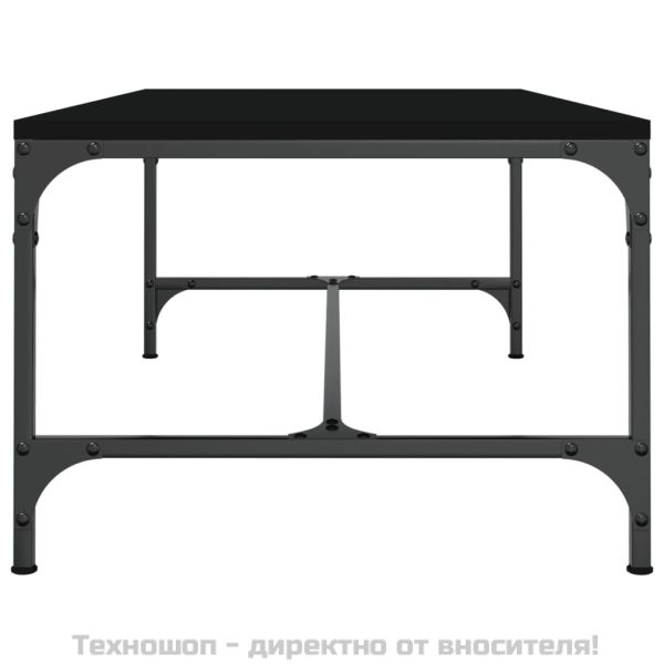 Кафе маса, черна, 80x50x35 см, инженерно дърво