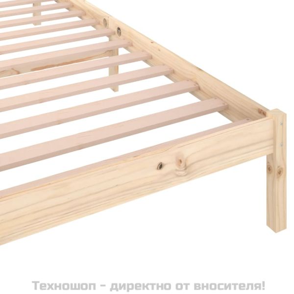 Рамка за легло, борово дърво масив, 90х200 см
