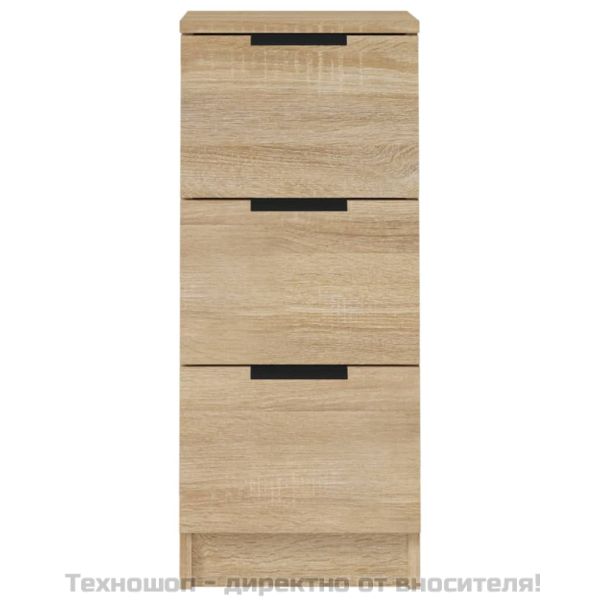 Сайдборди, 2 бр, дъб сонома, 30x30x70 см, инженерно дърво