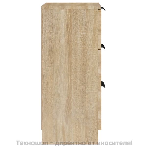 Сайдборди, 2 бр, дъб сонома, 30x30x70 см, инженерно дърво