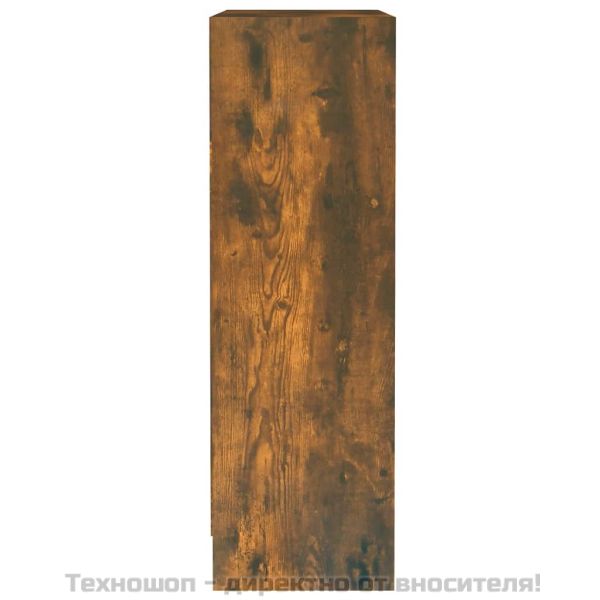 Етажерка за книги, опушен дъб, 60x24x76 см, инженерно дърво