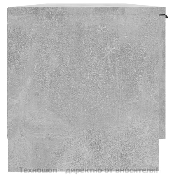 ТВ шкаф, бетонно сиво, 102x35x36,5 см, инженерно дърво