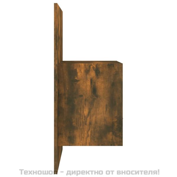 Нощни шкафчета за стенен монтаж, 2 бр, опушен дъб