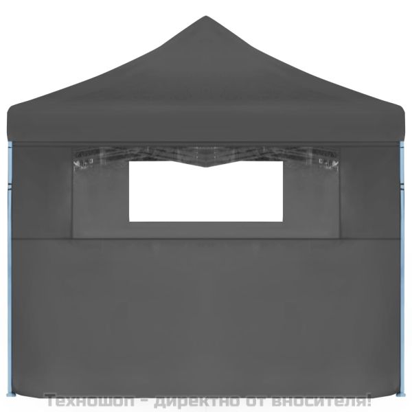 Сгъваема шатра с 5 странични стени, 870x291x315 см, антрацит