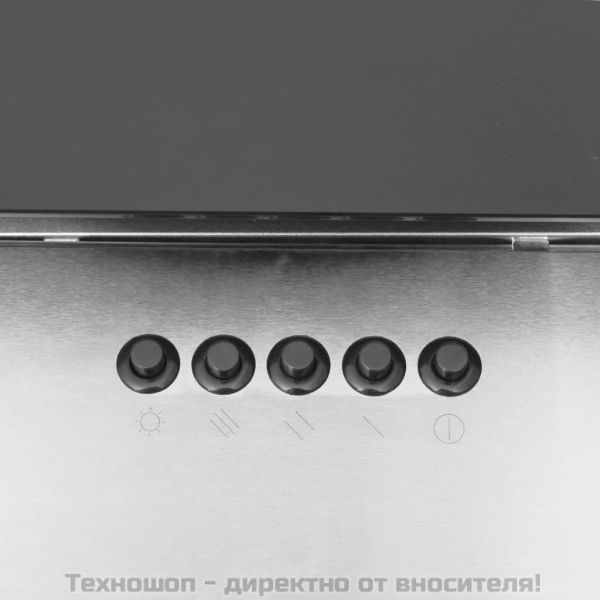 Стенен абсорбатор, 90 см, инокс и закалено стъкло, сребрист