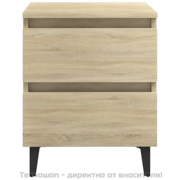 Нощни шкафчета, 2 бр, дъб сонома, 40x35x50 см, инженерно дърво