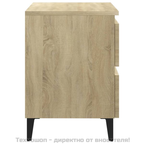 Нощни шкафчета, 2 бр, дъб сонома, 40x35x50 см, инженерно дърво