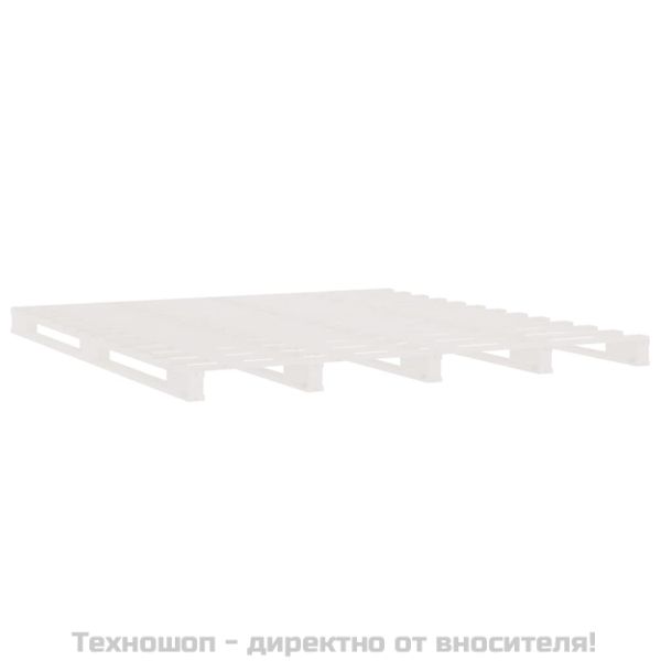 Легло от палети бяло 120x200 см борово дърво масив