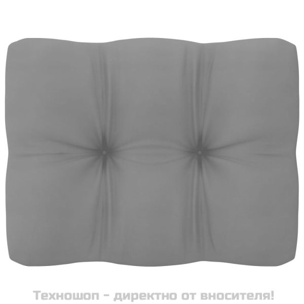 Градински лаундж комплект, 2 части, с възглавници, бор масив