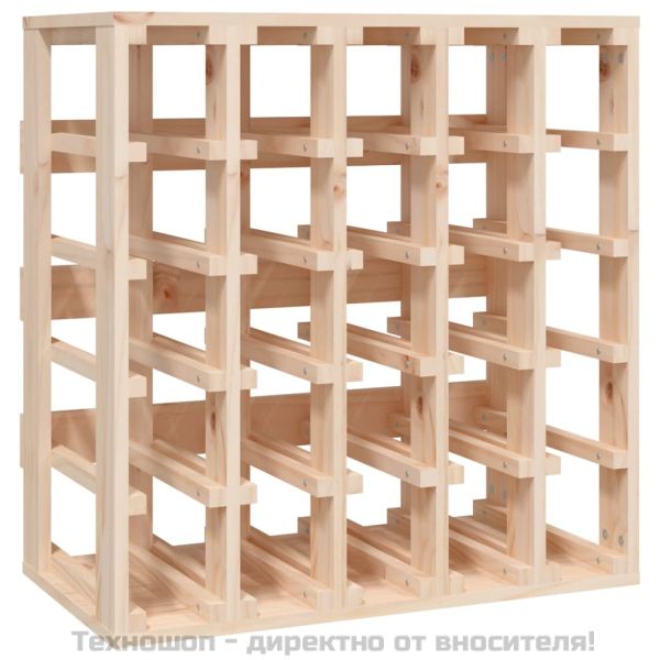Поставка за вино, 58,5x33x60,5 см, масивна борова дървесина