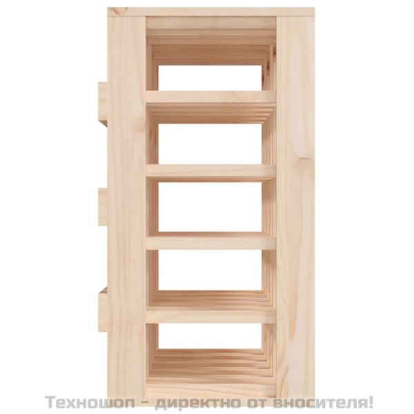 Поставка за вино, 58,5x33x60,5 см, масивна борова дървесина