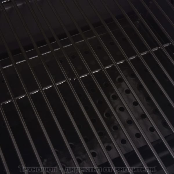 Барбекю на дървени въглища с долен рафт, черно