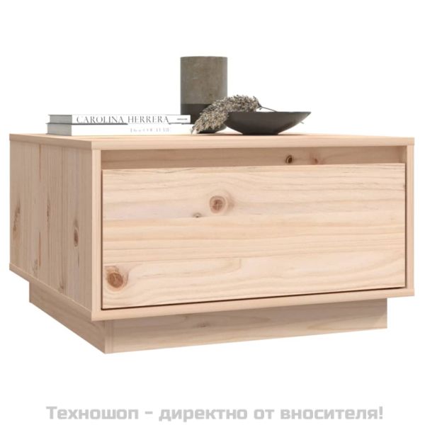Кафе маса, 55x56x32 см, борово дърво масив