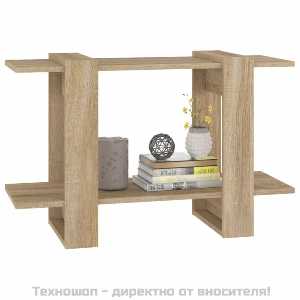 Библиотека/разделител за стая, дъб сонома, 80x30x51 см