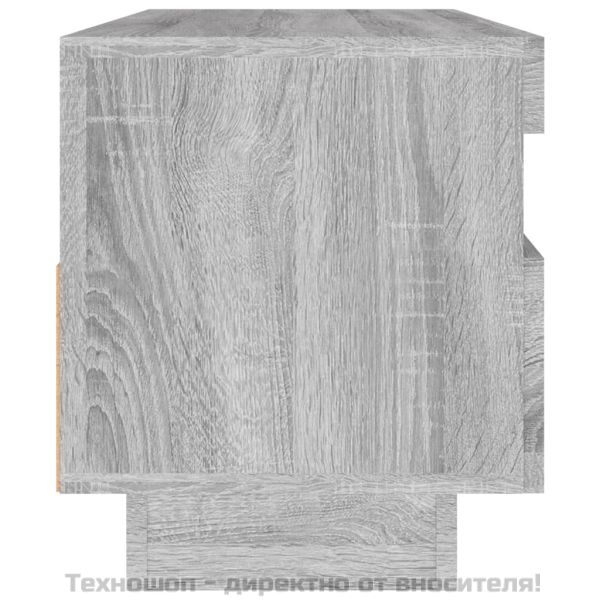 ТВ шкаф с LED осветление, сив сонома, 100x35x40 см