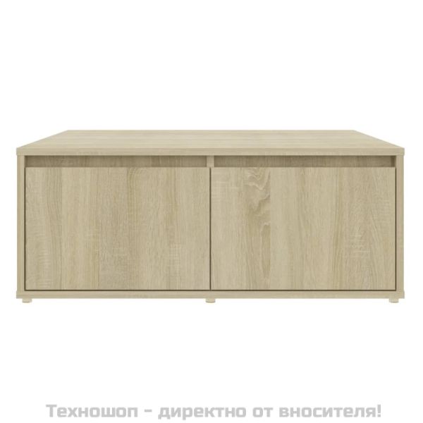 Маса за кафе, дъб сонома, 80x80x31 см, инженерно дърво