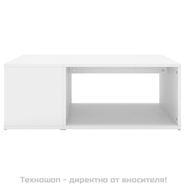 Маса за кафе, бяла, 90x67x33 см, инженерно дърво