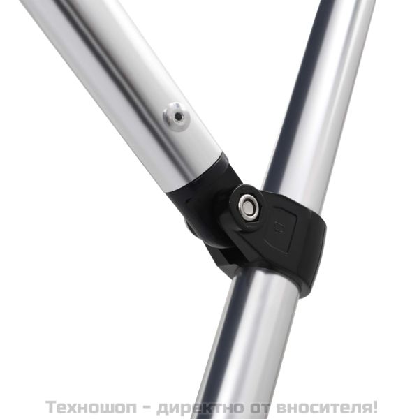 Тента за лодка, 4 дъги, бяла, 243x210x137 см