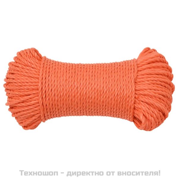 Работно въже, оранжево, 3 мм х 25 м, полипропилен