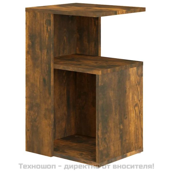 Странична маса, опушен дъб, 36x30x56 см, инженерно дърво