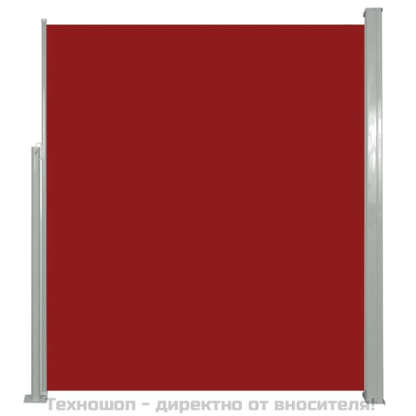 Прибираща се странична тента, 160х500 см, червена