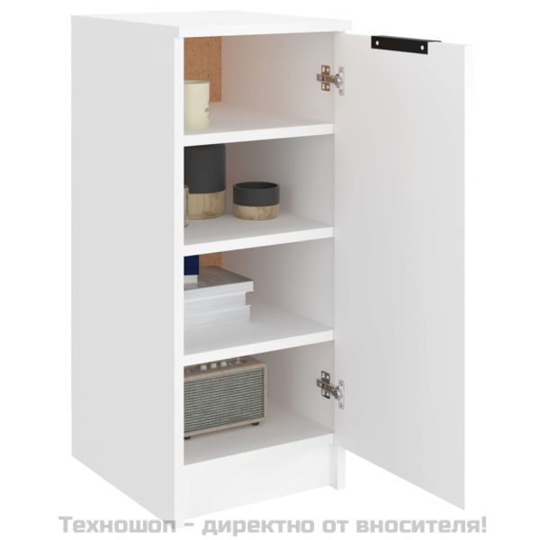 Шкаф за обувки, бял, 30x35x70 см, инженерно дърво