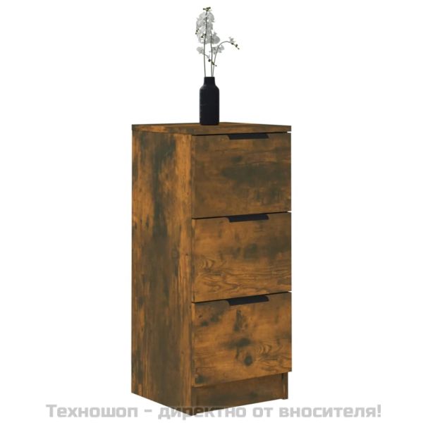 Сайдборди, 2 бр, опушен дъб, 30x30x70 см, инженерно дърво