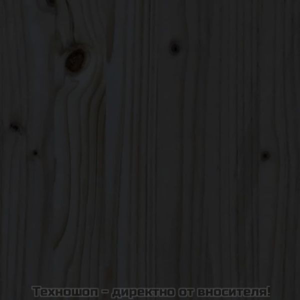 Работна маса черна 140x50x80 см борово дърво масив