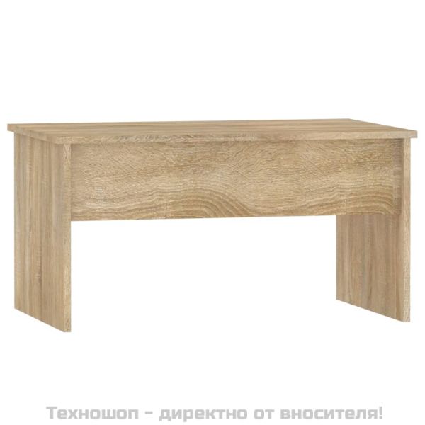 Кафе маса, дъб сонома, 80x50,5x41,5 см, инженерно дърво