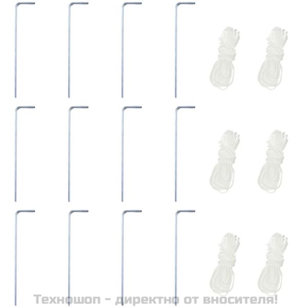 Шестоъгълна pop-up шатра с 6 стени сива 3,6x3,1 м