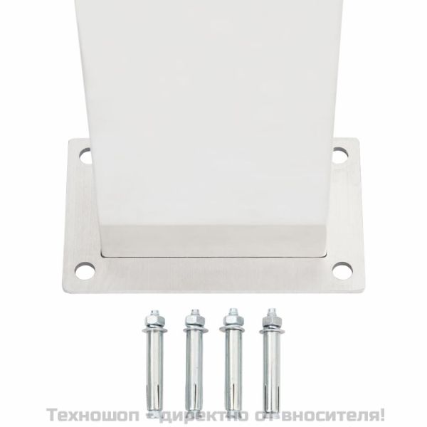 Градински душ с кран, 110 см, неръждаема стомана