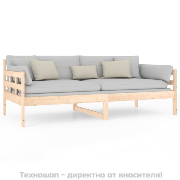 Дневно легло, борово дърво масив, 90x190 см