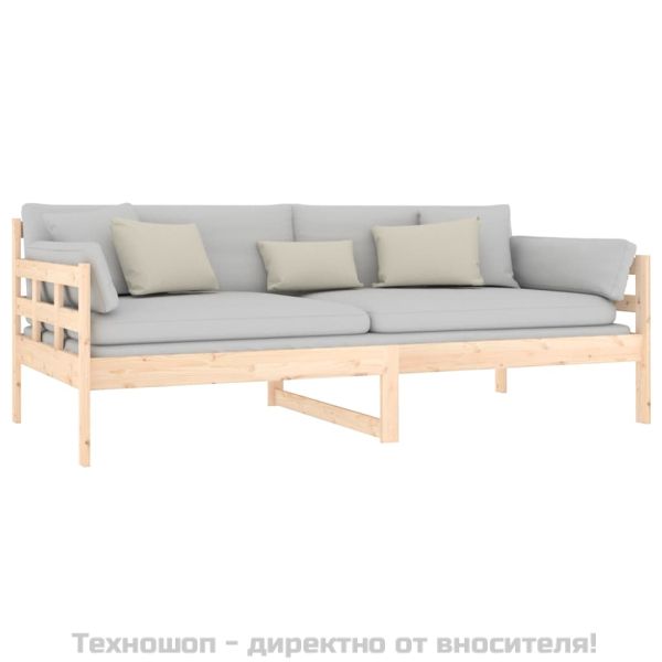 Дневно легло, борово дърво масив, 90x190 см