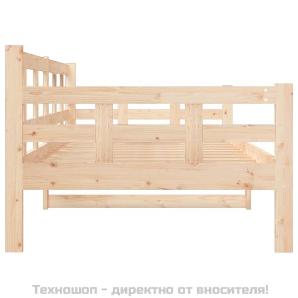 Дневно легло, борово дърво масив, 90x190 см
