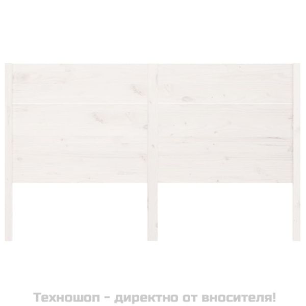 Табла за спалня, бяла, 146x4x100 см, бор масив