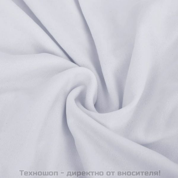 Разтеглив калъф за фотьойл, бял, полиестерно жарсе