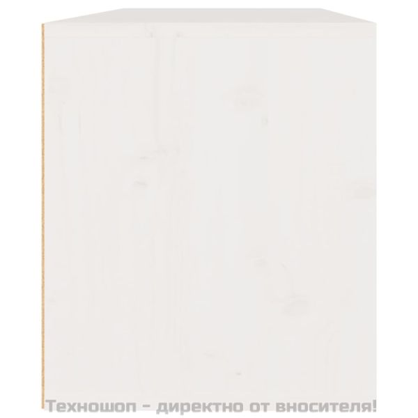 Стенни шкафове, 2 бр, бели, 45x30x35 см, бор масив