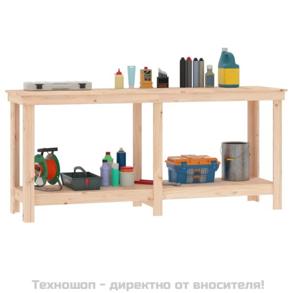 Работна маса 180x50x80 см борово дърво масив