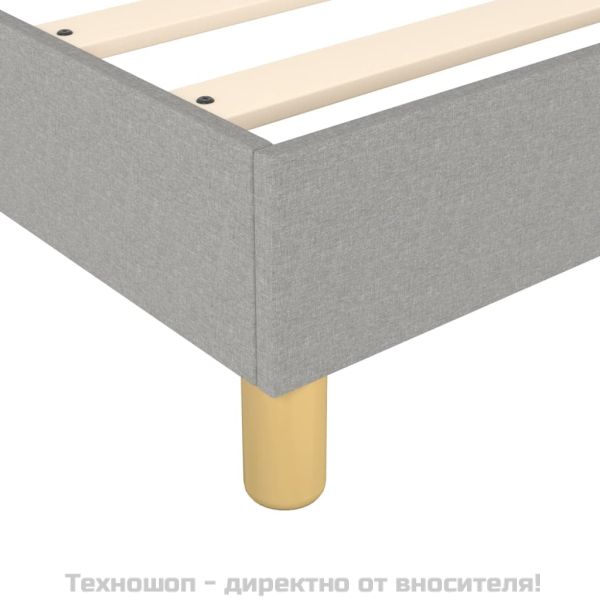 Боксспринг легло с матрак, светлосиво, 80x200 см, плат